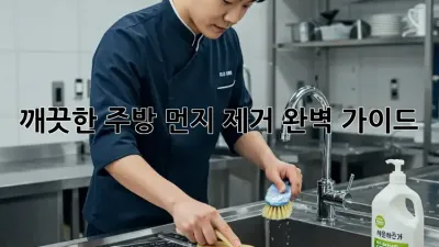 깨끗한 주방, 먼지 제거 완벽 가이드