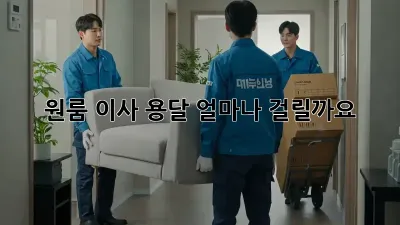 원룸 이사 용달, 얼마나 걸릴까요?